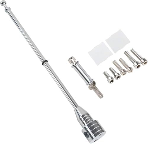 Motorcycle Adjustable Flagpole Mount Outdoor Weather Resistant Flag Pole Holder Fit for 1/2'' Luggage Racks for Harley Goldwing CB VTX CBR Yamaha Garden (Silver) - color: Chrome style