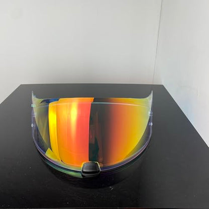 HJ20M Helmet Visor Replacement, Tinted UV protection Motorcycle Helmet Face Shield Windshield Lens For HJC C70 FG-17 FG-ST IS-17 (Revo Clear Red) - color: Revo Clear Red
