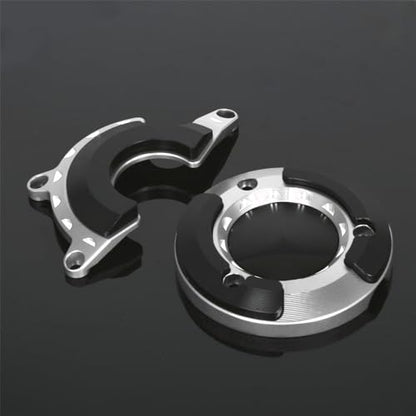 Monkey125 Left Right Engine Cover Protector Slider Compatible with Monkey 125 2022-2024 JB03 3D CNC Motorcycle Engine Crankcase Guard (Silver) - color: Silver