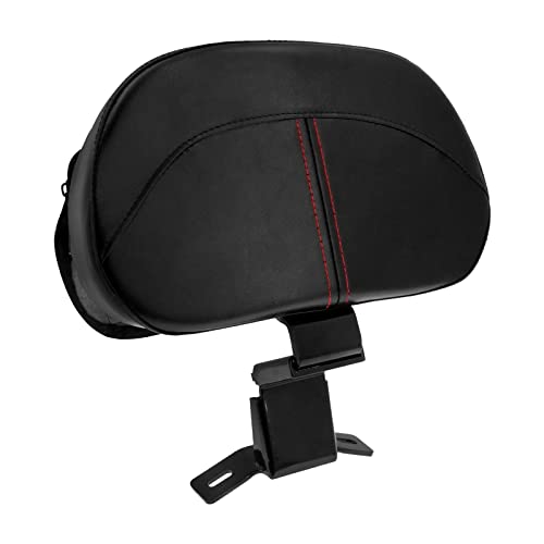Motorcycle Front Driver Rider Backrest Pad Fits for Harley Touring CVO Street Glide Road King Special Classic Electra Glide 2009-2022 (Red Thread) - color: Red Stitching