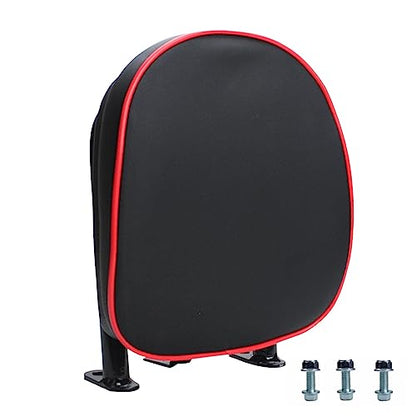 Backrest+bracket Suitable for modification of ATV motorcycles Passenger Backrest Red Stitching Pad For adding and modifying
