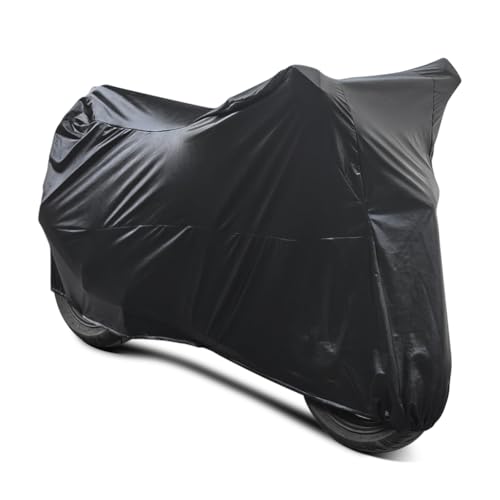 Motorcycle Cover Soft Stretch Waterproof Motor Cover Dustproof Durable Motorbike Cover for Indoor and Outdoor, 116 inches - size: 116 x 55 x 43 inches