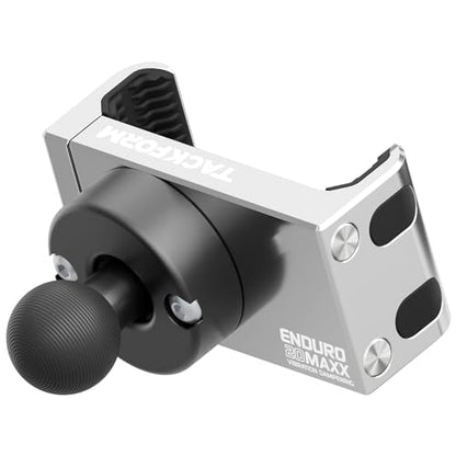 Tackform Enduro 20MAXX Vibe Chrome Phone Holder - Vibration Dampening - Grip Optimized for Motorcycle and Harsh Off Road Terrain | 20mm Aluminum Ball - color: 20MAXX VIBE CHROME