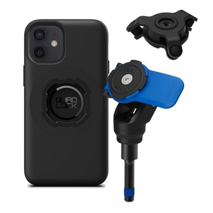 Quad Lock Handlebar Clamp Motorcycle Phone Mount with Vibration Dampener and MAG Phone Case for iPhone 12 Mini - size: iPhone 12 Mini