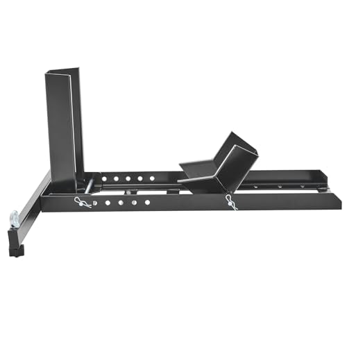 VEVOR Motorcycle Wheel Chock, Max. 1800 lbs Heavy Duty Motorcycle Stand, with 6 Adjustable Holes, Durable Steel Construction, Fits 15"-22" Wheels, Work with Off-Road and Regular Bikes
