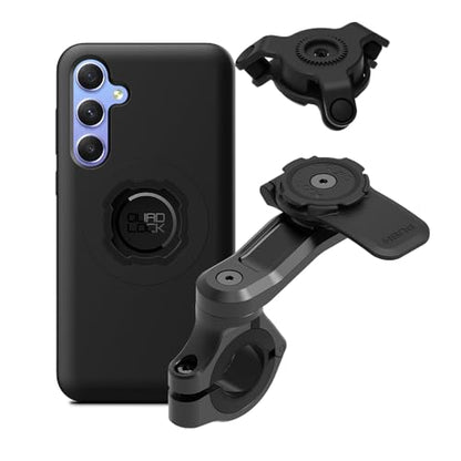 Quad Lock Motorcycle Handlebar Mount PRO Kit with Vibration Dampener and MAG Phone Case for Samsung Galaxy A55 - size: Galaxy A55
