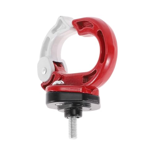 Universal Motorcycle Hanging Hook Round Shape Motorcycle Helmet Luggage Bag Holder Hanger for Scooters Bicycles Red White 1 Pc 75mm - color: Red