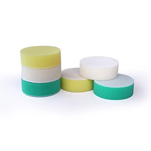 Maxshine 3” Hook and Loop Foam Polishing Pads Kit – Specially Designed for Polishing Small Areas, Comes with 6 Pieces of Pads for Cutting, Polishing, Finishing (2 piece Each) - size: 3"