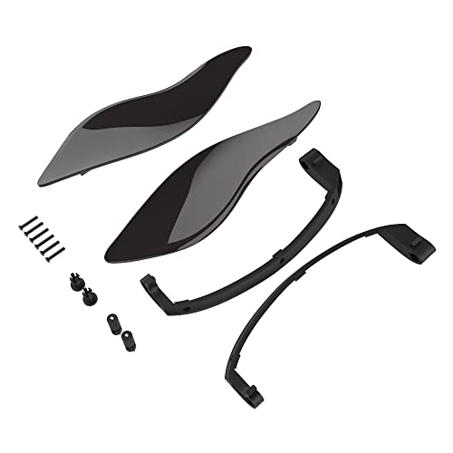 Moto Onfire Color-Matched Motorcycle Air Deflectors Batwing Fairing Wind Fit for '14-Later Harley Touring Street Electra Glide (2 Pcs) (Black Forest) - color: Black Forest