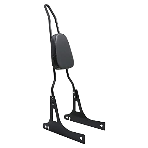 Motorcycle Detachable Pad Passenger Backrest Sissy Bar for 2006-2016 Harley Davidson Dyna FLD Street Bob FXDB FXD Wide Glide Super Glide Custom FXDC Low Rider FXDL Black - color: Black