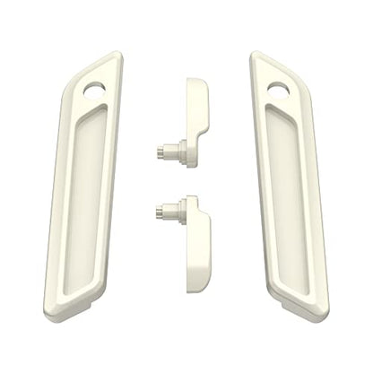 Advanblack Saddlebag Latches Covers, Lid Lifters Levers Fit for 2014+ Harley Touring Hard Saddlebags - Birch White - color: Birch White