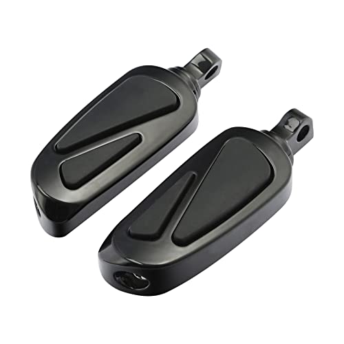 TCMT 11mm Male Mount Footpegs Footrests Fit For Harley with Diameter 11mm Foot pegs Touring Sportster XL 883 1200 Dyna Softail - color: Black, size: Stype F