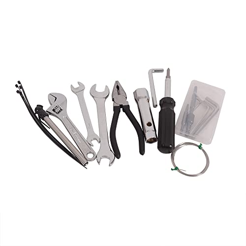 MOTO4U 12PC Universal Compact Repair Tool Kit for Metric Japanese Motorcycles UTV ATV Snowmobiles Snowbikes and Personal Watercraft