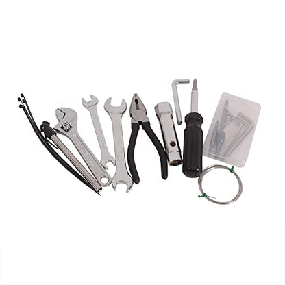 MOTO4U 12PC Universal Compact Repair Tool Kit for Metric Japanese Motorcycles UTV ATV Snowmobiles Snowbikes and Personal Watercraft