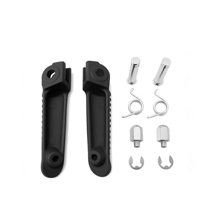Motorcycle Footpeg Front Footpegs Footrests Fit for Yamaha YZF R6 1999-2012 YZF R1 1998-2014 R6S 2003-2008 - color: Black-Front