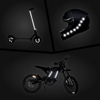 ReflecToes Reflective Stickers 3 Pack – High-Visibility Hexagon 720 Safety Decals for Bikes, Helmets, & Scooters – Ultra-Bright 720+ cd/lx/m² - Retroreflective Stickers for Nighttime Visibility - style: Hexagon 720