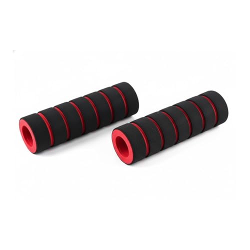 Red Non-Slip Foam Handlebar Grips for Bicycle and Motorcycle ?Soft, Durable Sponge Grip Covers for Cycling, Road Racing, Brake Lever Protection ?Comfortable Handlebar Tapes