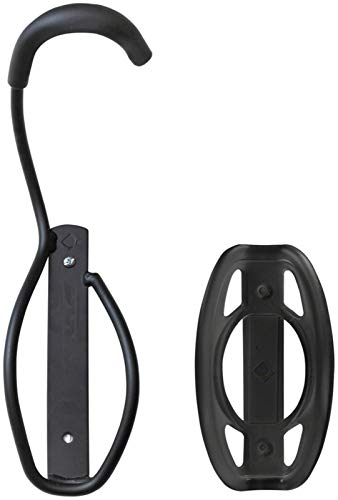 Delta Cycle Leonardo Bike Rack Garage Wall Mount Storage, Elegant Vertical Hanger Hook Design Provides Easy Bicycle Storage Access, Bike Wall Mount Rack Holds Any Bike Up to 40 lbs, Fat Tire Option - size: Fat Tire, style: Wall Hook with Tray - Black