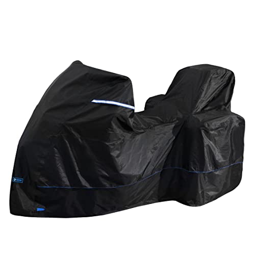 FENRIR 420D 90" INCH Motorcycle Cover Waterproof Outdoor Storage Compatible with BMW R1300GS R1250GS KTM Adventure Honda Africa Twin Nt1100 Yamaha Tracer Suzuki VStrom Kawasaki Versys Triumph Tiger - size: Adventure Top Box+Side Box Version