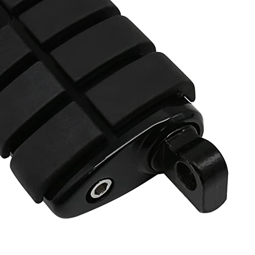 Motorcycle Footpegs Foot Rest Compatible with Harley Touring Street Glide Road King Road Glide Electra Glide Sportster Dyna Softail 10mm (StyleC#Black) - color: Style C#Black