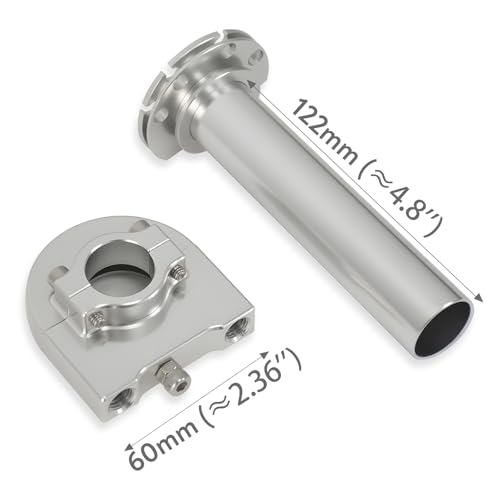 0012 1PCS Motorcycle Throttle Assist Twist Accelerator Handle Grip for ATV Pit Dirt Bike Motocross 7/8'' Handlebar Aluminum CNC Silver