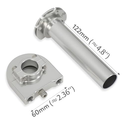 0012 1PCS Motorcycle Throttle Assist Twist Accelerator Handle Grip for ATV Pit Dirt Bike Motocross 7/8'' Handlebar Aluminum CNC Silver