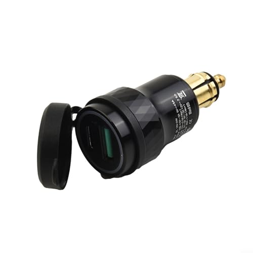 4.2A Dual USB Charger Socket For BMW Motorcycle, DIN Style Adapter With Protective Cover, CNC Aluminum, for Compatible With F800 F650 F700 R1200 For GS RT Series