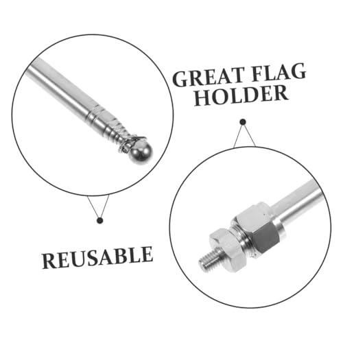 2pcs Motorcycle Flagpole Handlebar Mount Portable Safety Flag Pole for Sturdy and Design for Enhanced Visibility and Easy Installation