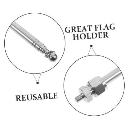 2pcs Motorcycle Flagpole Handlebar Mount Portable Safety Flag Pole for Sturdy and Design for Enhanced Visibility and Easy Installation