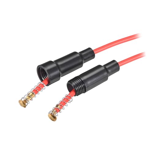 uxcell 15 Pcs 6x30mm Inline Screw Type Fuse Holder 18 Gauge AWG Red Wire with 30 Pcs 10A Fast Blow Glass Fuses - size: 18awg,6x30mm
