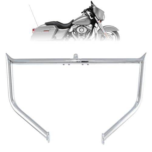 Kinglemc Crash Bar Engine Guard Highway Freeway Bar for Harley Touring Road King Street Glide Electra CVO, Trike Models 09-23 (Chrome-Updated) - color: Chrome-Updated