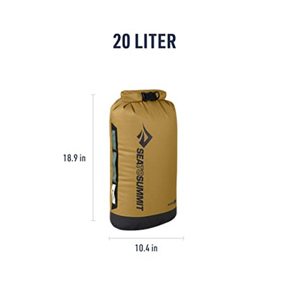 Sea to Summit Big River Dry Bag, Heavy-Duty Dry Storage, 20 Liter, Gold Brown - color: Gold Brown, style: 20 Liter