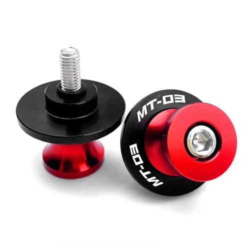 M6 for Yamaha MT03 MT-03 2005-2023 2022 2021 2020 2019 2018 2017 2016 Motorcycle Accessories Swingarm Spool Slider Stand Screws-Red - color: Red