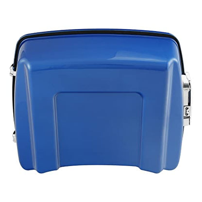 Electric Blue Chopped Trunk W/Latch Backrest Fits for Harley Tour Luggage Trunk Touring 14-22 Road Street Electra Glide - color: Electric Blue Chopped Trunk Set #4