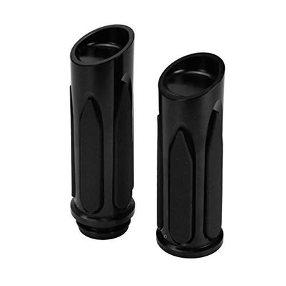 1" Electronic Throttle Defiance Handlebar Grips 25mm Hand Grips Fit for Harley Touring Street Glide Road King Road Glide Electra Glide - color: #5 Black