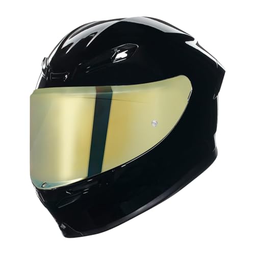K6 Helmet Shield Visor Replacement Face Shield Compatible with K6 K6S Motorcycle Helmet Accessories (Chrome Gold) - color: Chrome Gold