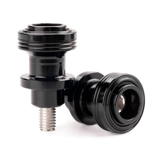 M8 Swingarm Spools Sliders, CNC Billet Aluminum Universal Paddock Rear Stand Screws Bobbins, Fits for CBR600RR CBR1000RR, GSXR600/750/1000, ZX6R ZX10R Z650 Z900, SV650,S1000RR– 2 PCS (Black) - color: Black