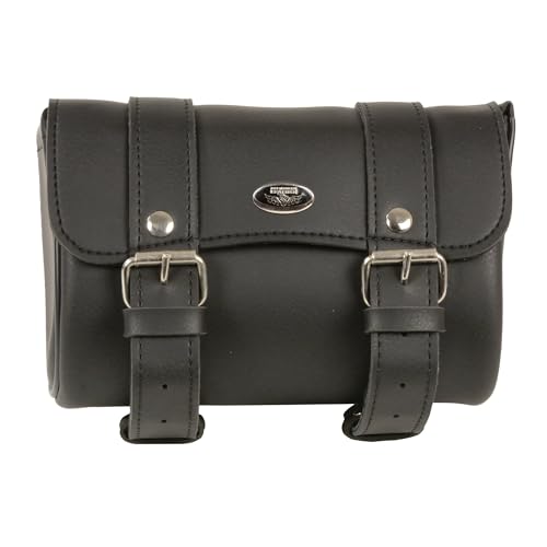 Milwaukee Leather SH62401 Black PVC Medium Motorcycle Tool Bag - One Size