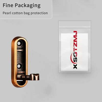4PCS Foldable Wall Hooks, Flip Down Design with 40 lbs Heavy-Duty Capacity, Retractable Wall Hooks for Bathroom, Bedroom & Entryway Space Saving (Bronze) - color: Bronze, size: 4 Hooks