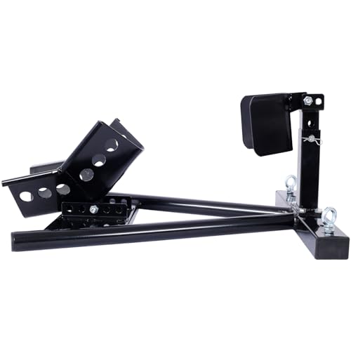 Motorcycle Front Tire Chock for 17-21" Wheels Steel Locking Stand