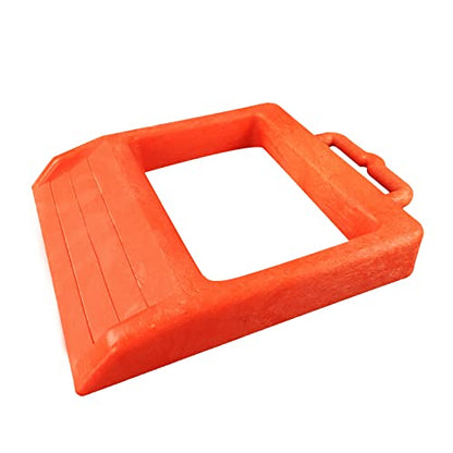 ROBLOCK Pallet Jack Chock Heavy Duty Wheel Chock, Pallet Jack Stopper for Truck 14.2" Length x 11.2" Width x 2" Height (1 Pack, Orange) - color: Orange(1 Pack)