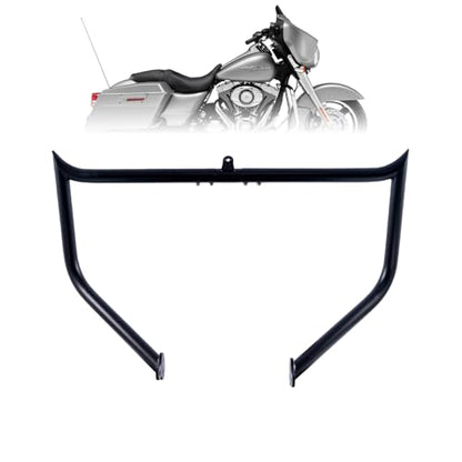 Kinglemc Crash Bar Engine Guard Highway Freeway Bar for Harley Touring Road King Street Glide Electra CVO, Trike Models 09-23 (Black-Updated) - color: Black-Updated