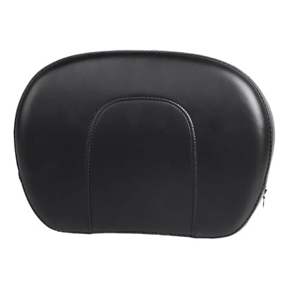 Motorcycle Leather Detachable Sissy Bar Backrest Pad with Chrome Bracket For 1997-2023 Harley Touring Model
