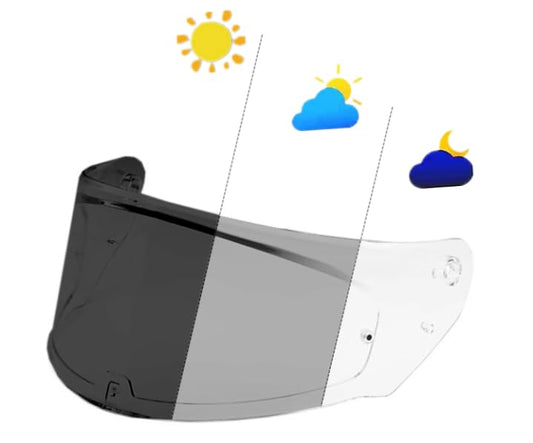 PSLER Assault Rapid Stream Outer Helmet Visor - Motorcycle Helmet Face Shield Accessories Replacement for Assault Rapid Stream Outer FF320 FF353 FF328 FF800,Photochromic - color: Photochromic