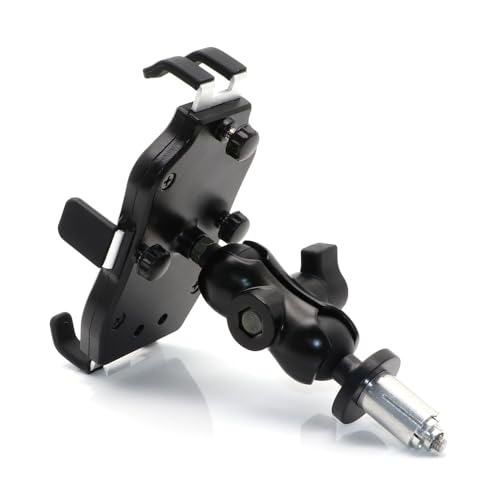 Motorcycle Mobile Phone Mount Mobile Phone Holder Adjustable Size Fit on All Motorcycles with Holes Fixing Device