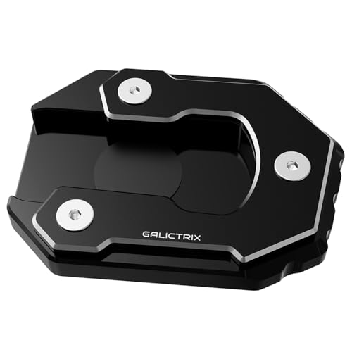 Compatible with KAWASAKI Vulcans S 650 VN650 2015-2024 VULCANS CAFE 2023-2024 Motorcycle Accessories Side Stand Plate Pad Kickstand Extension Enlarge Pad Foot Pegs (Black) - color: Black