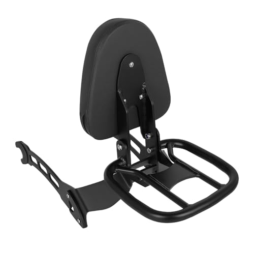 Motorcycle Upright Sissy Bar Backrest Passenger Seat Replacement for Indian Scout 2015-2024 Scout Sixty 2016-2024 Scout ABS 2019-2020 Detachable Backrest Luggage Rack - color: black+black
