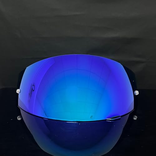 HJ-17 Helmet Visor Replacement,UV Protective Helmet Face Shield Compatible with CL-MAX II,IS-MAX BT,SY-MAX III,IS-MAX II,CL-MAX 3,C90,C91,C91N(Revo Deep Blue-Day Use) - color: Revo Deep Blue-day Use Only