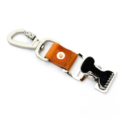 Leather Glove Clips with Metal Hooks - Work Glove Holders for Duty Belts, Electricians And Filming Work Construction - color: Brown