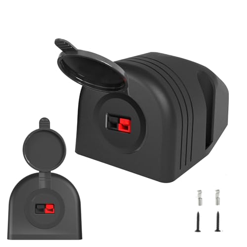 Anderson Connector with Mounting Bracket, Waterproof Quick Connect Wire Connectors PP15 to 45, Power Pole Cover for Smart Battery Box, Marine, Boat, Motorcycle, Truck, RV